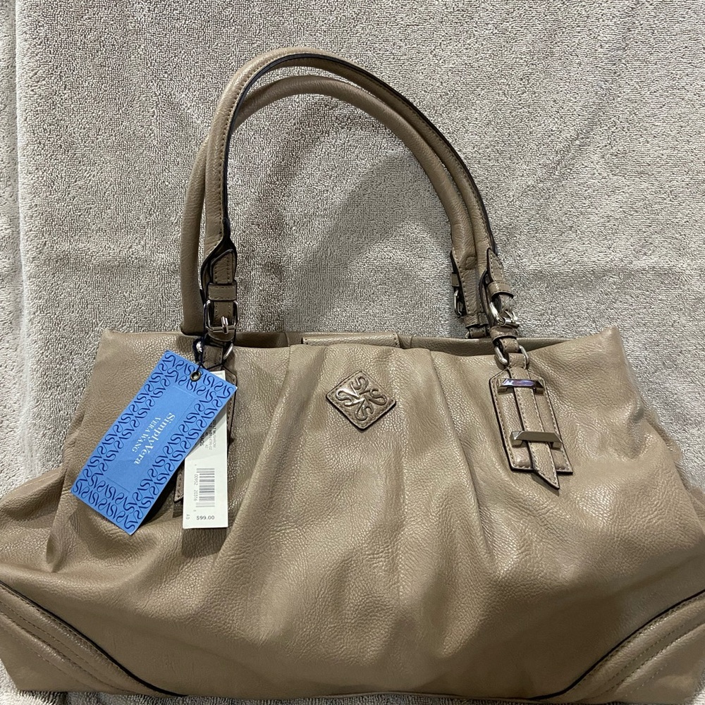 Simply Vera by Vera Wang Tan Leather Handbag